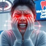An illustration showing a person clutching 0 — West Hollywood Smile Dental