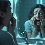 an ai image of a girl with tooth falling out phobia