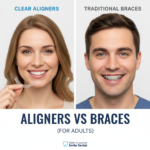 Clear aligners compared with traditional braces